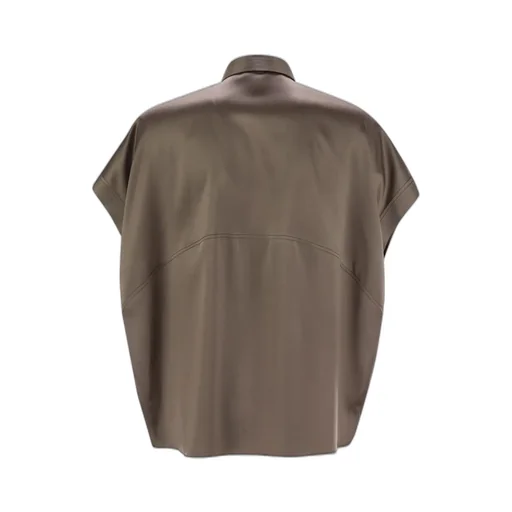 Short-Sleeved Buttoned Blouse
