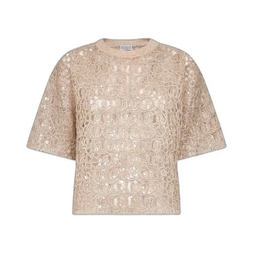 Sequin Embellished Short-Sleeved T-Shirt