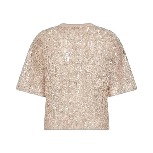 Sequin Embellished Short-Sleeved T-Shirt