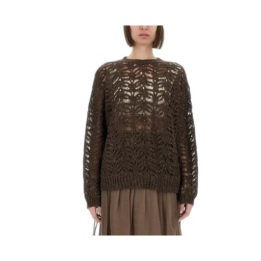 Sequin-Embellished Crewneck Jumper