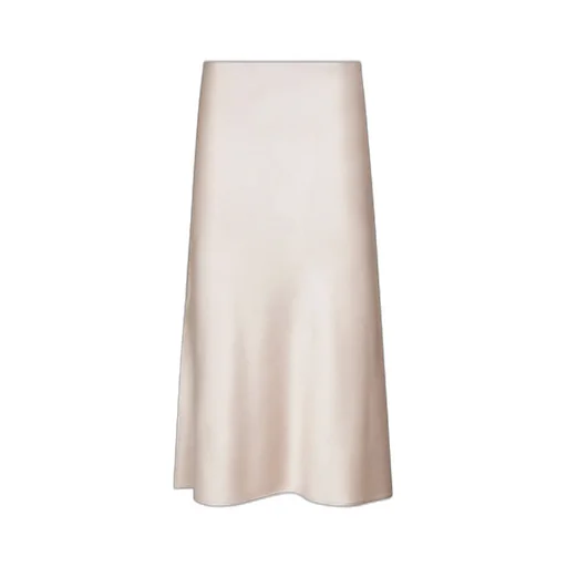 High Waisted A-Line Midi Skirt