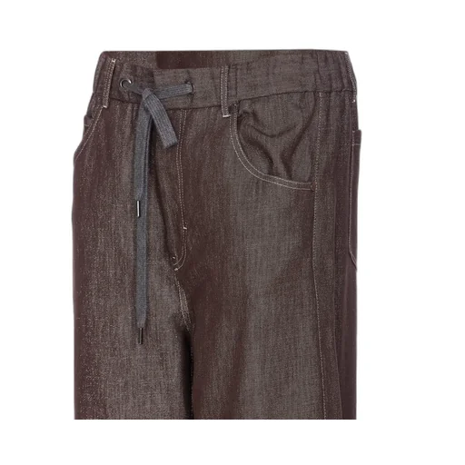 Drawstring Straight-Leg Trousers