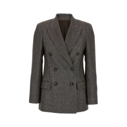 Double-Breasted Tweed Blazer