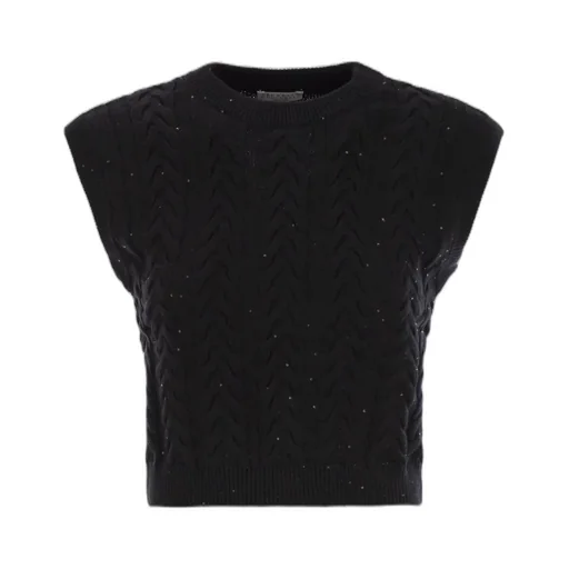 Dazzling Double Cable Knitted Vest