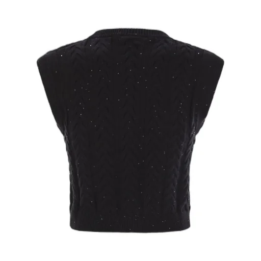 Dazzling Double Cable Knitted Vest