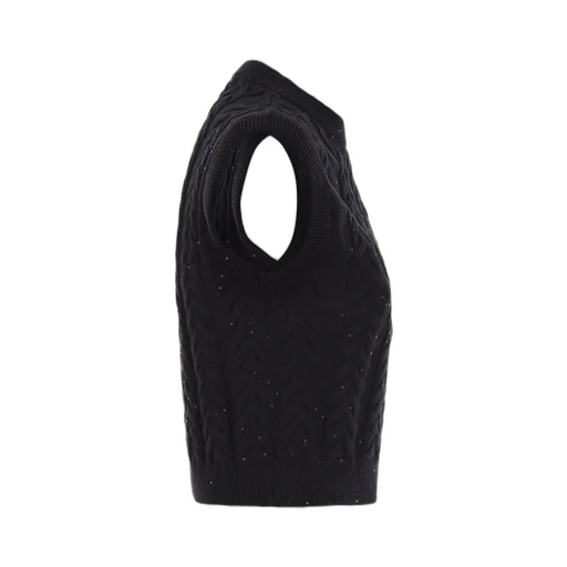 Dazzling Double Cable Knitted Vest
