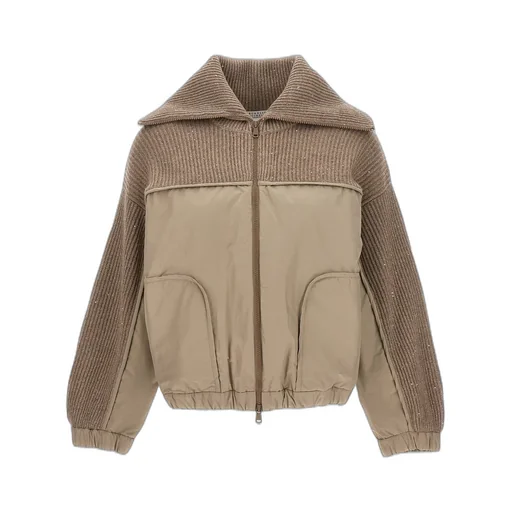Contrasting Ribbed Knitted Overshirt