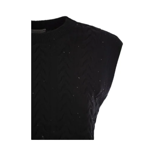 Dazzling Double Cable Knitted Vest