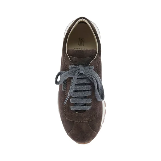 Round-Toe Lace-Up Trainers