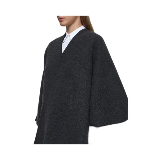 Fringed-Edge Knitted Cape