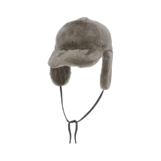Strap Fastened Shearling Hat