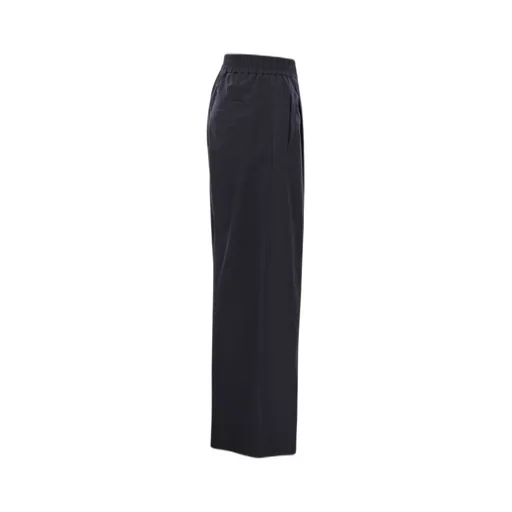 Elasticated Waistband Wide-Leg Trousers