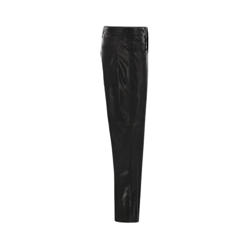 Straight-Leg Leather Trousers