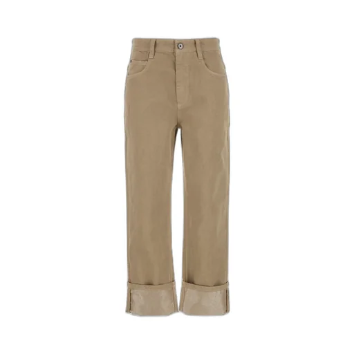 Dyed Sparkling Denim Cropped Trousers