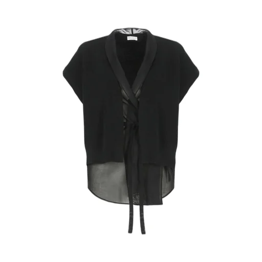 Layered Tied Waist Cardigan