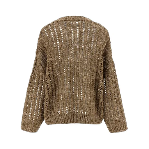 Crewneck Open-Knit Jumper