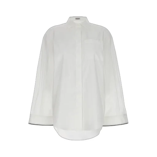 Spread-Collared Buttoned Shirt