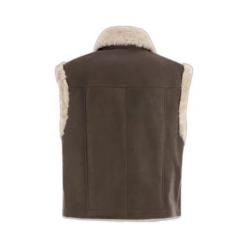 Buttoned Shearling Waistcoat