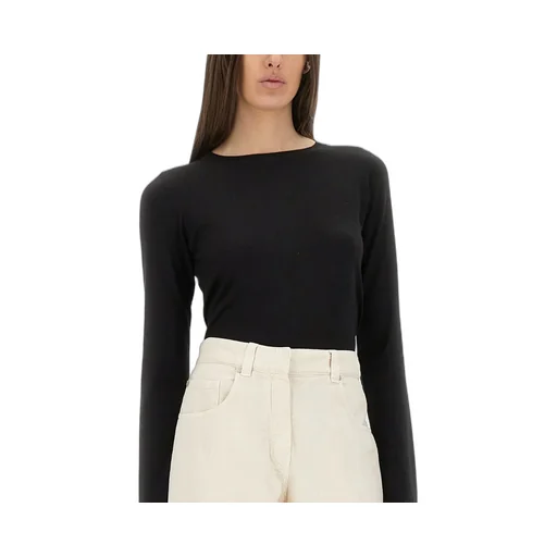 Metallic Long Sleeved Crewneck Sweater
