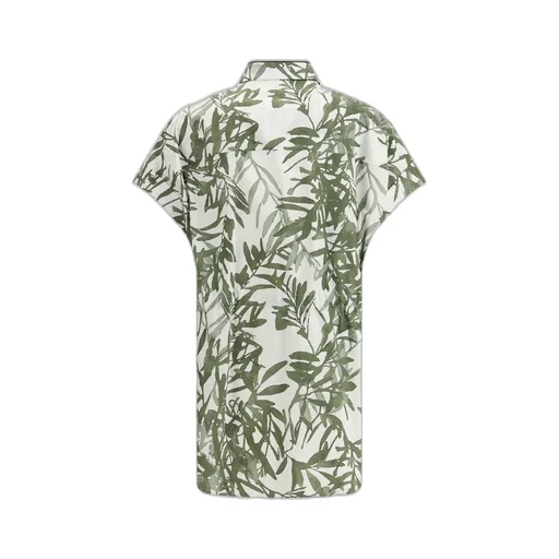 Leaf Printed Short-Sleeved Shirt