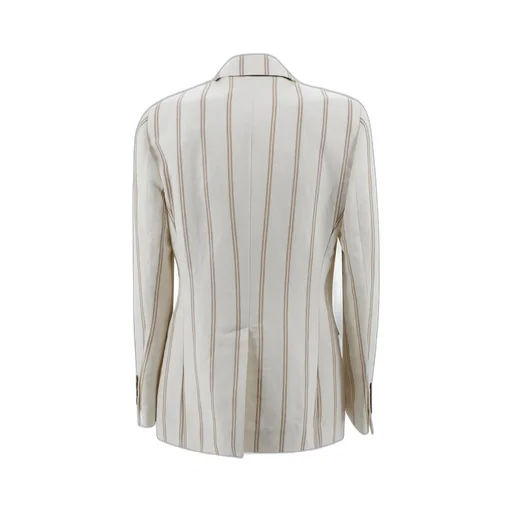 Double-Breasted Striped Blazer