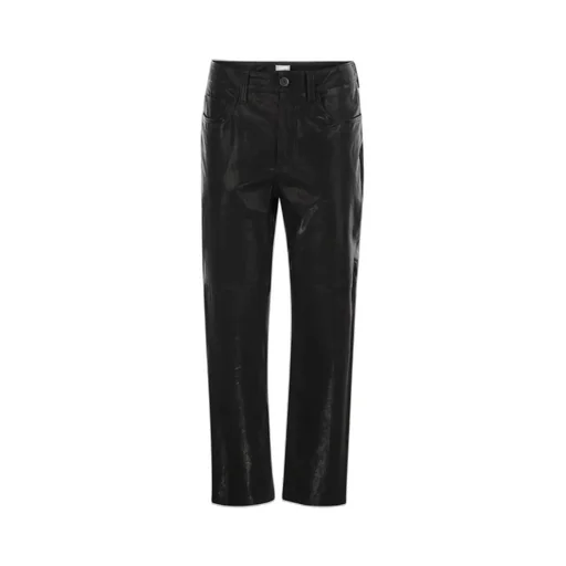 Straight-Leg Leather Trousers