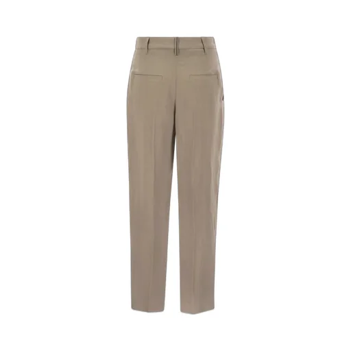 Straight-Leg Pleated Pants