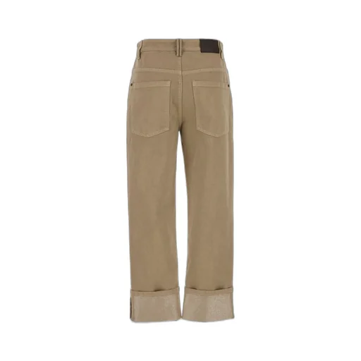 Dyed Sparkling Denim Cropped Trousers