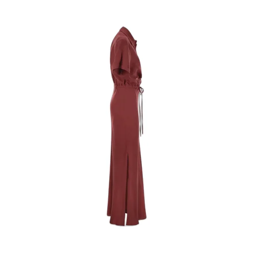 Drawstring Waist Maxi Dress