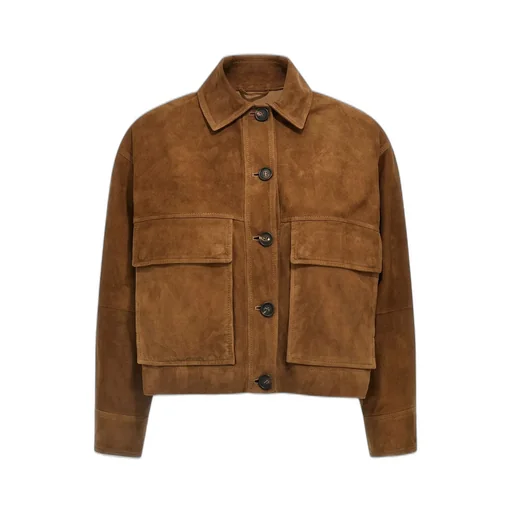 Long-Sleeved Button-Up Jacket