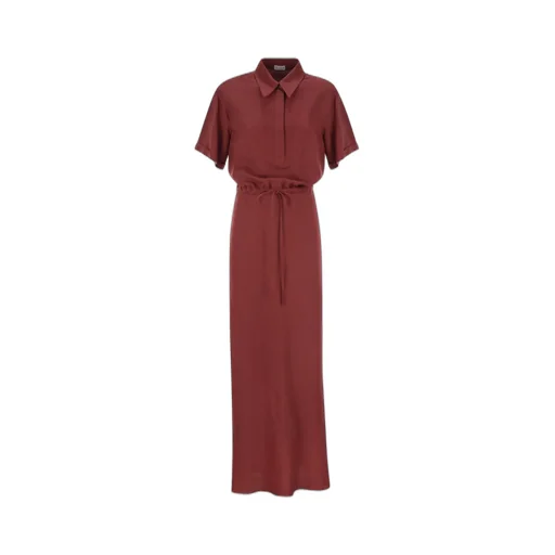 Drawstring Waist Maxi Dress
