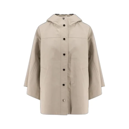 Cape-Sleeved Hooded Jacket
