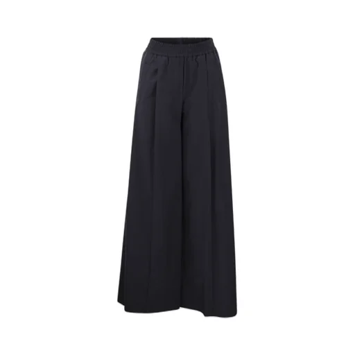 Elasticated Waistband Wide-Leg Trousers