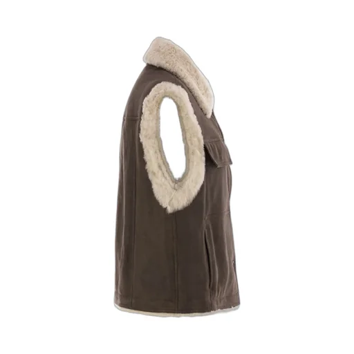 Buttoned Shearling Waistcoat