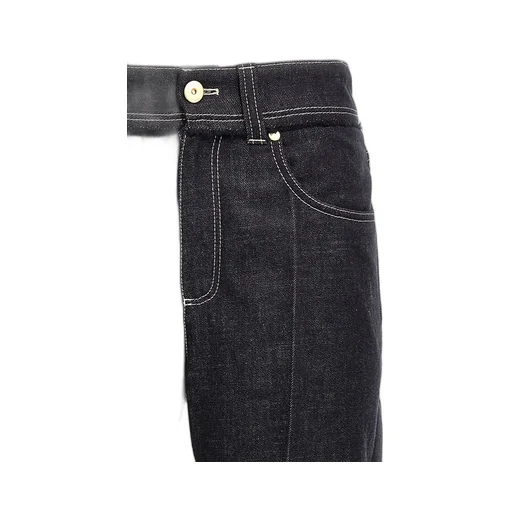 High-Waisted Turn-Up Brim Jeans