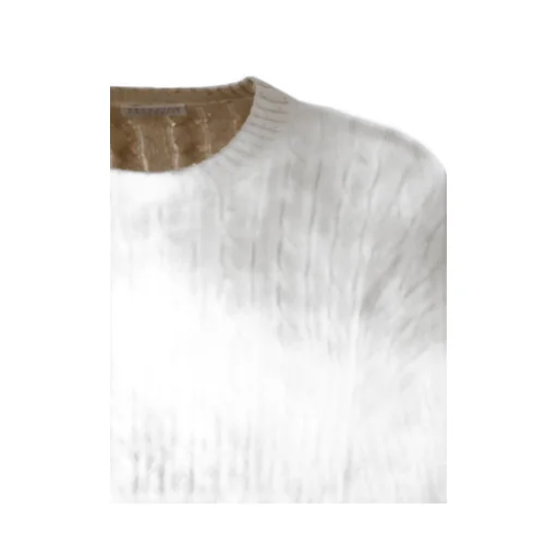 Sequin Embellished Cable-Knit Jumper