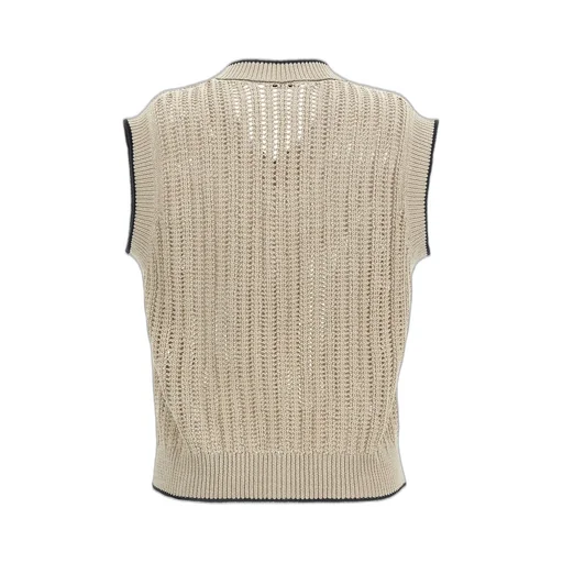 Openwork Rib Sweater Vest
