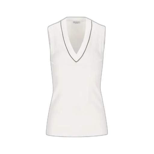 Shiny Pip Ribbed Jersey Top