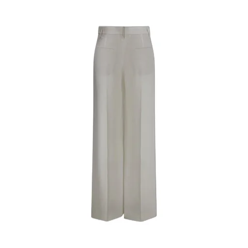 Fluid Twill Loose Pleated Trousers