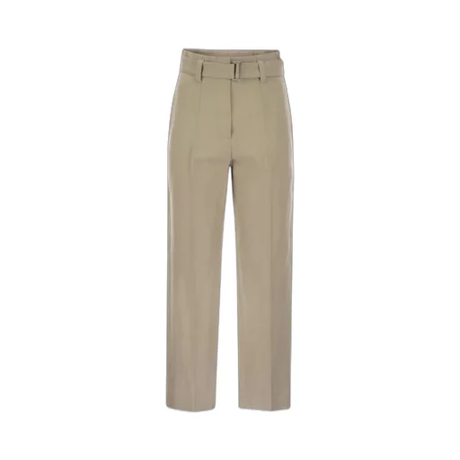 High-Waist Belted Trousers