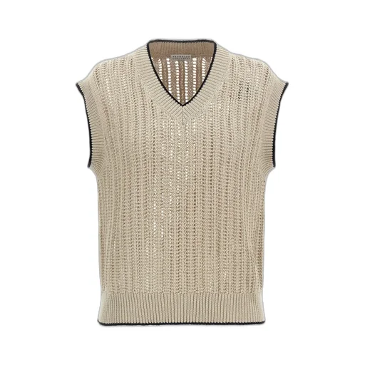 Openwork Rib Sweater Vest