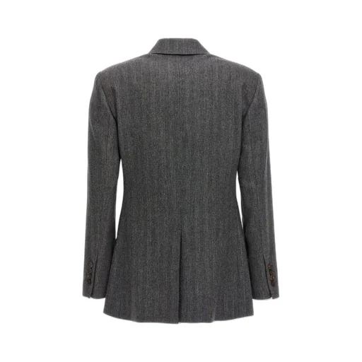 Striped Double-Breasted Blazer