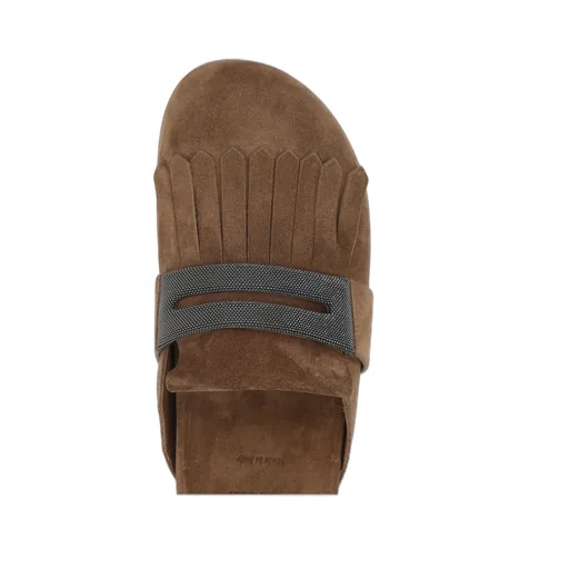 Embellished Round-Toe Mules
