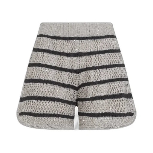 Striped Knitted Shorts