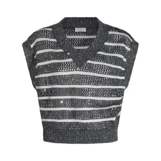 V-Neck Knitted Vest