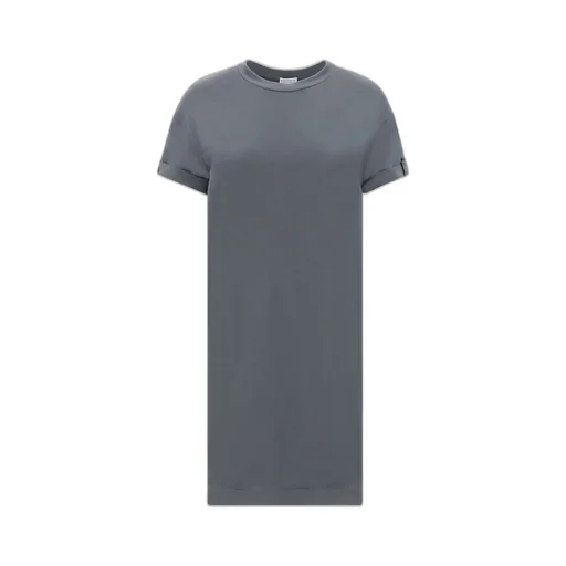 Monili-Detailed Crewneck T-Shirt Dress
