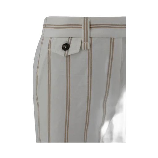 Striped Straight-Leg Trousers