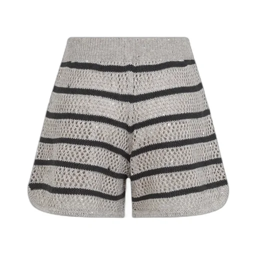 Striped Knitted Shorts