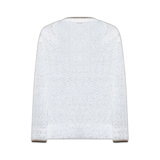 Embellished V-Neck Knitted Jumper