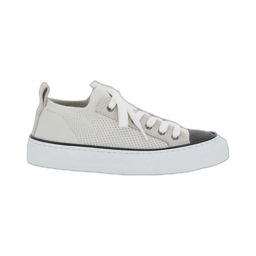 Knitted Lace-Up Sneakers
